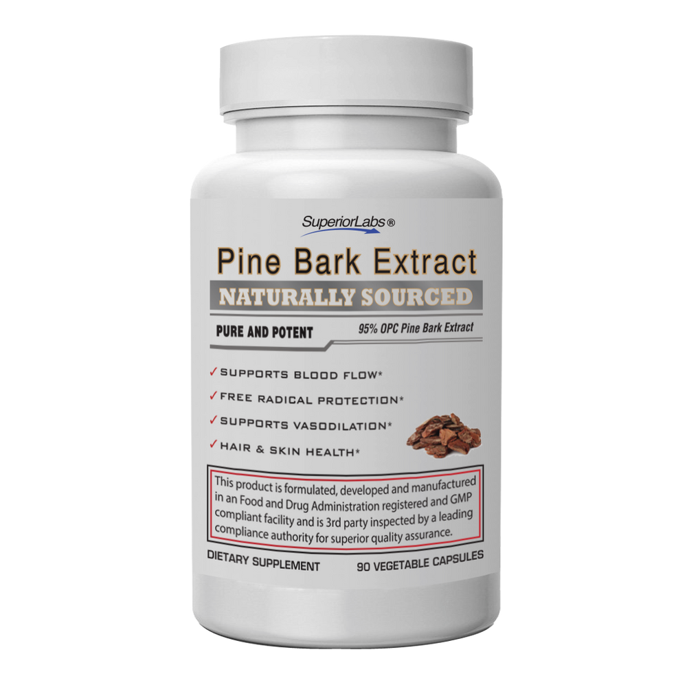 Pine Bark Extract Capsules 95% Proanthocyanidins OPC Antioxidant Anti-Aging Supplement